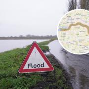 A flood alert has been issued between Dartford Creek and the Thames Barrier