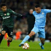 Marcus Edwards playing for Sporting Lisbon against Manchester City in the Champions League