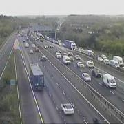 A crash on the M25 between J3 and J6 has led to parts of the M25 being closed between Sevenoaks and Surrey with traffic leading back to Swanley.