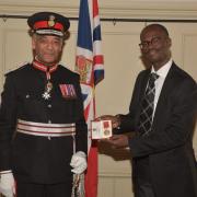 Matthew McKenzie was presented the award by Sir Kenneth Olisa OBE, the Lord Lieutenant