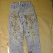 Jeans found at the home of David Norris