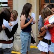 Students were celebrating another year of great GCSE results
