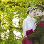 George Banks as Stephen Wraysford and Carolin Stoltz as Isabelle in Birdsong.