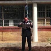News Shopper editor Andy Parkes does the Ice Bucket Challenge