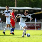 Reece Prestedge (above) sent Bromley top of the league. Picture by Edmund Boyden.