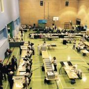 Volunteers busy at the Greenwich count.