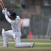 Bromley's Miguel Barbosa is bowled out by Johan Malcolm. Pictures by Keith Gillard.