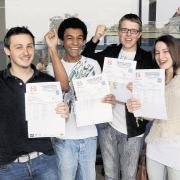 Previous A-level students celebrate their results