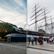 Cutty Sark in Greenwich photographed at 6am and 10am. Credit: Neil Andrews