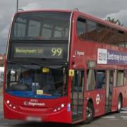 The attack was reported to have happened on the 99 bus service in Bexleyheath