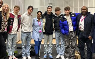Students at a Bromley college received a visit from popular TikTok boyband Here At Last
