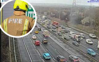 A person has been treated at the scene of a crash on the M25 at junction 29