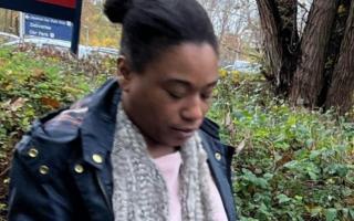 Amy Legemah pictured leaving Woolwich Crown Court