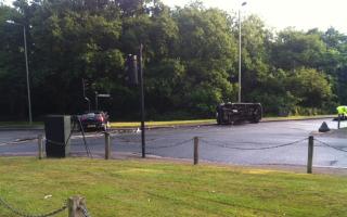Roads closed in Chislehurst following serious crash at Centre Common Road junction. Photo by David Reid