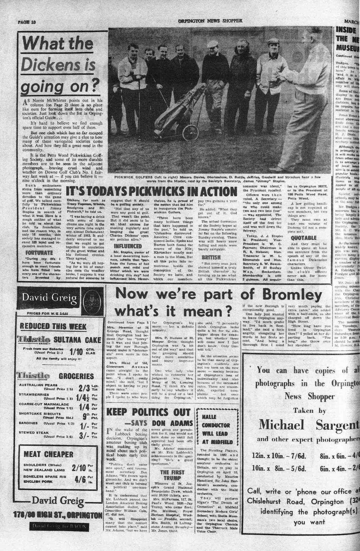 Black and white over 12 pages, look back at the first ever edition of the Orpington News Shopper published in 1965.