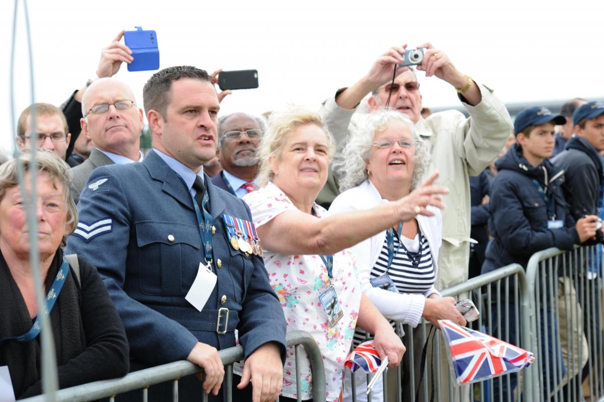 Spitfires and Hurricanes flew from Biggin Hill over south-east England to mark the Battle of Britain Hardest Day 75th anniversary.