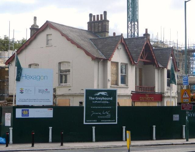 The Greyhound was situated at 313-315 Kirkdale. This pub was briefly known as The Fewterer and Firkin. Has been subject of a long legal battle between developer and Lewisham Council. Picture: closedpubs.co.uk & Stephen Harris