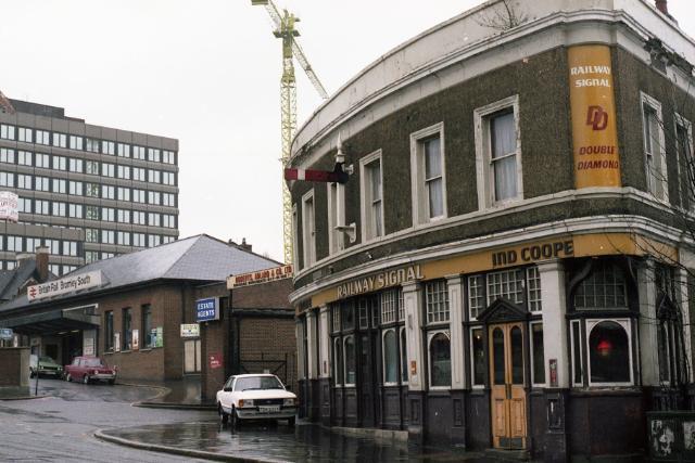 The Railway Signal was situated in Bromley High Street. This pub has now been demolished. Picture: closedpubs.co.uk & John Parkin