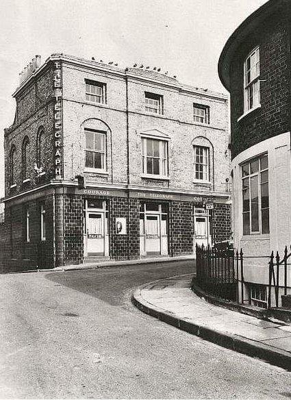 The Telegraph was situated at 34 Maidenstone Hill, SE10. Picture: closedpubs.co.uk & Barry Lilburn