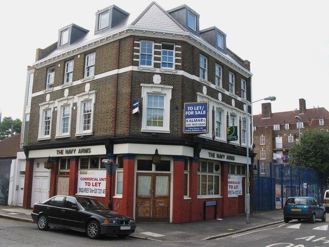 The Navy Arms was situated at 60 New King Street, SE8. Picture: closedpubs.co.uk & Mike Quinn