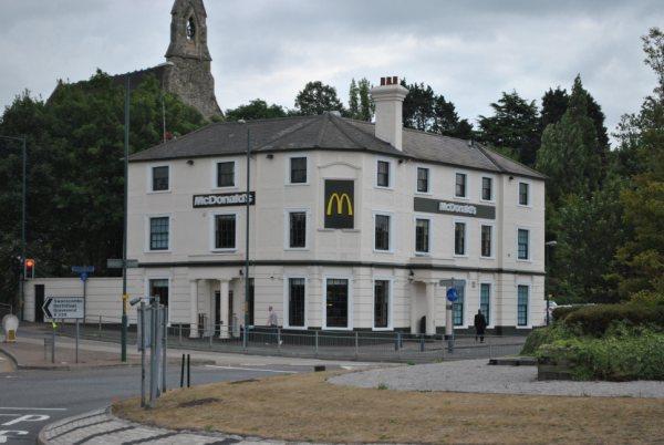 The Railway Tavern was situated at the junction of Old Bean Road and London Road, Greenhithe. Closed in the late 1990s, it is now used as a McDonald's outlet. Picture: closedpubs.co.uk & Andy Johnson