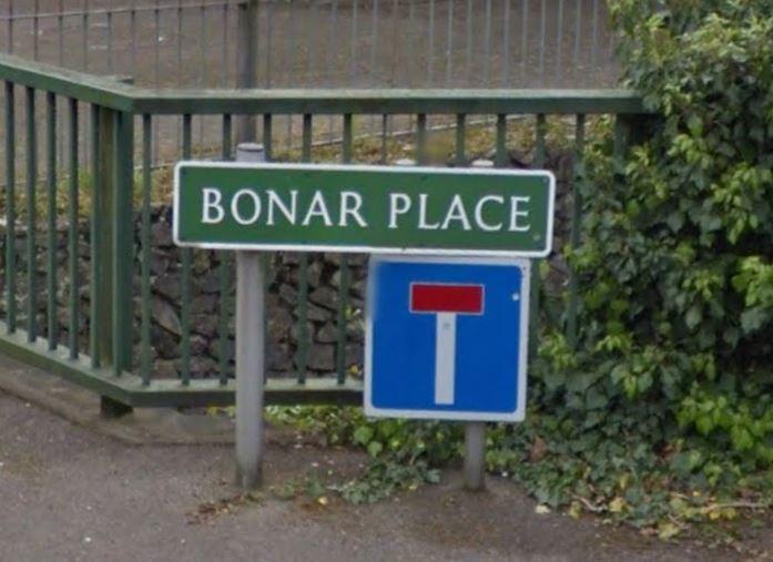 Bonar Place, Chislehurst. It's a stiff challenge not to have a little giggle at this road name.