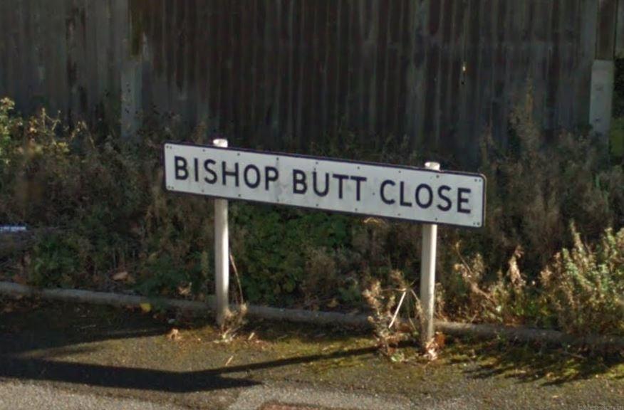Bishop Butt Close, Orpington, This street name brings up memories of Father Ted.