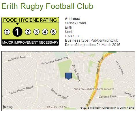 1 star: Erith Rugby Football Club, Sussex Road, Erith