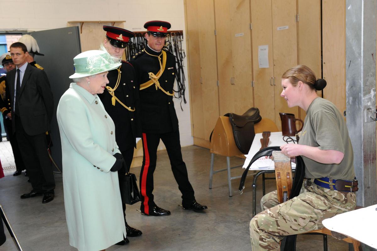 The Queen visits Woolwich Barracks, May 2013