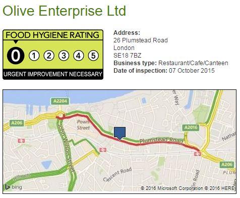 0 stars: Olive Enterprise Ltd, Plumstead Road