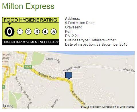 0 stars - Milton Express, East Milton Road, Gravesend