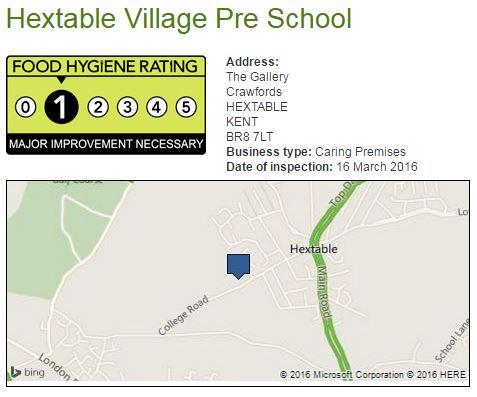 1 star - Hextable Village Pre School, Crawfords, Hextable