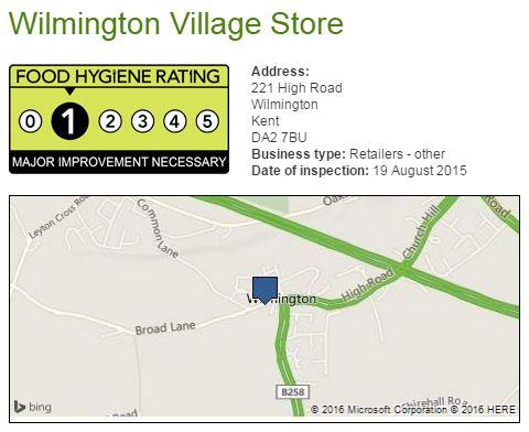 1 star - Wilmington Village Store, High Road, Wilmington