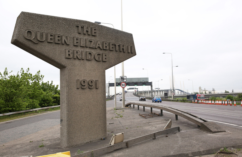 Still taking its toll: Queen Elizabeth II Bridge at Dartford Crossing is a quarter of a century old