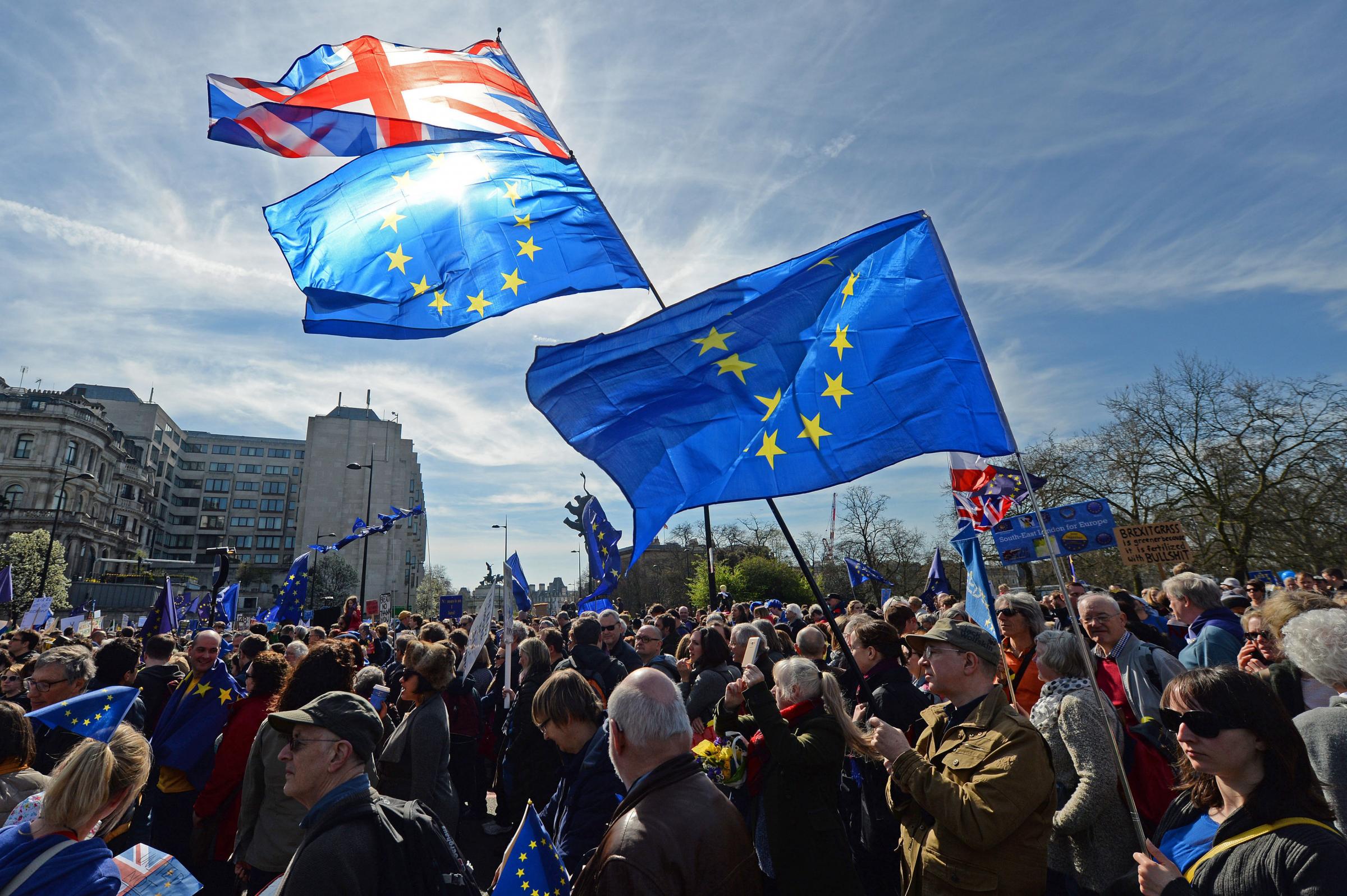 Thousands of pro-EU protesters take to the streets