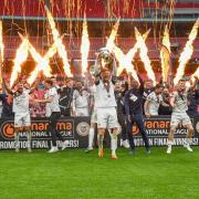 Bromley celebrate at Wembley. Image: Dylan Clinton