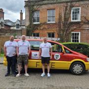 Meet the trio driving from Biggin Hill to Benidorm in a ‘fake’ fire engine