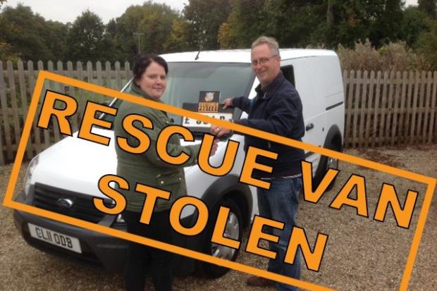 The van has been stolen from a road in Brockley. Photo: Celia Hammond Animal Trust on Facebook