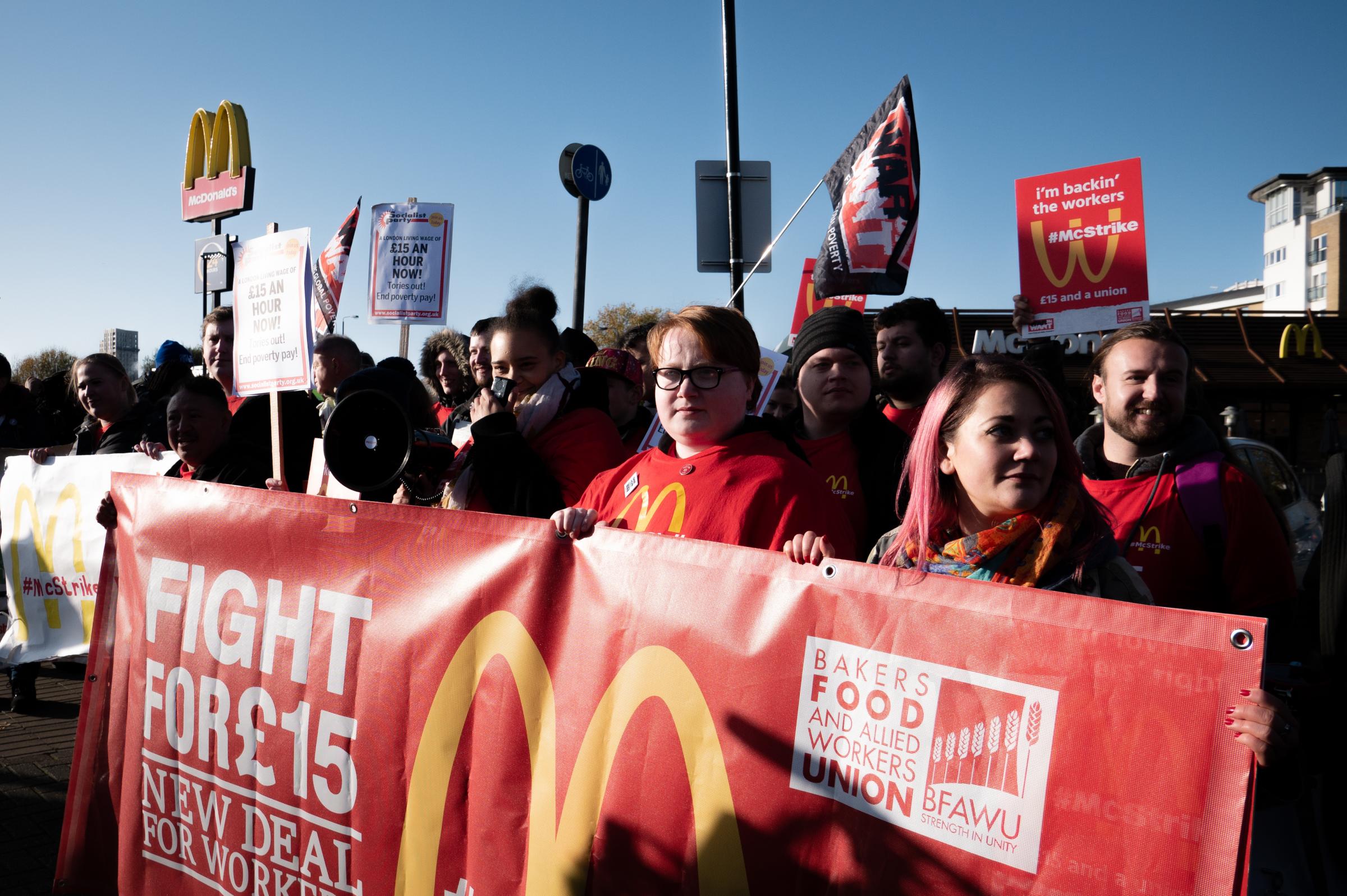 Crayford, Catford and Deptford McDonald's workers strike against 'poverty wages'