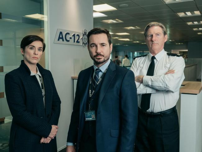 Vicky McClure, Martin Compston and Adrian Dunbar will return to Line of Duty next month. Credit: BBC