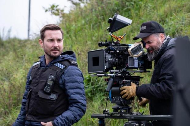 News Shopper: Martin Compston during filming of Line of Duty series five. Picture: World Productions/BBC