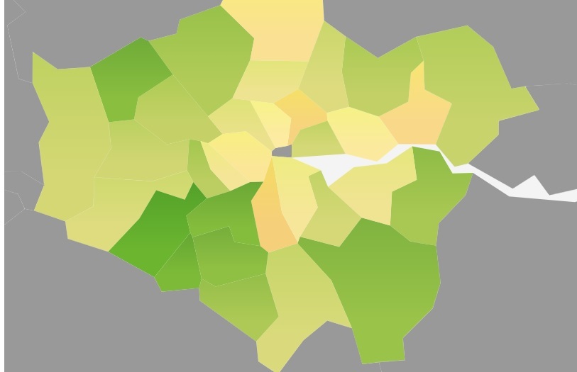 A visualisation of how each London borough compares