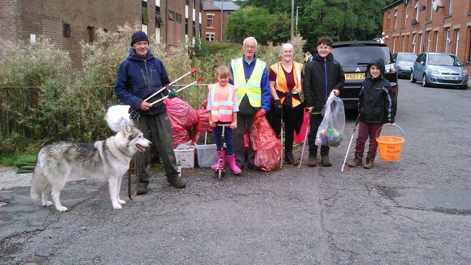 Wayne Dixon and some of the members of Keep Blackburn Tidy who do tremendous work to keep areas such as Mill Hill free from litter