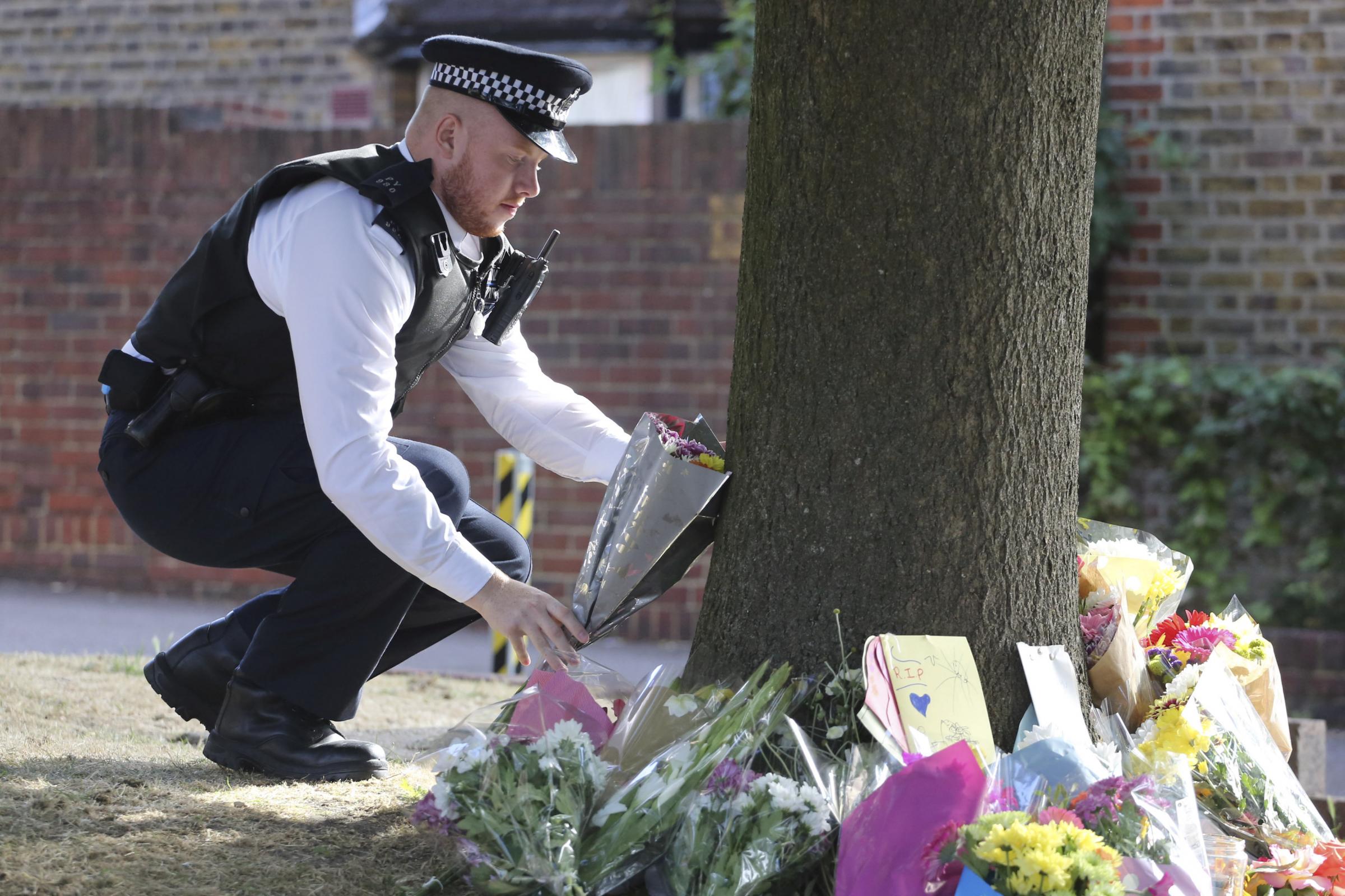 Tributes were left at the scene of the tragic incident