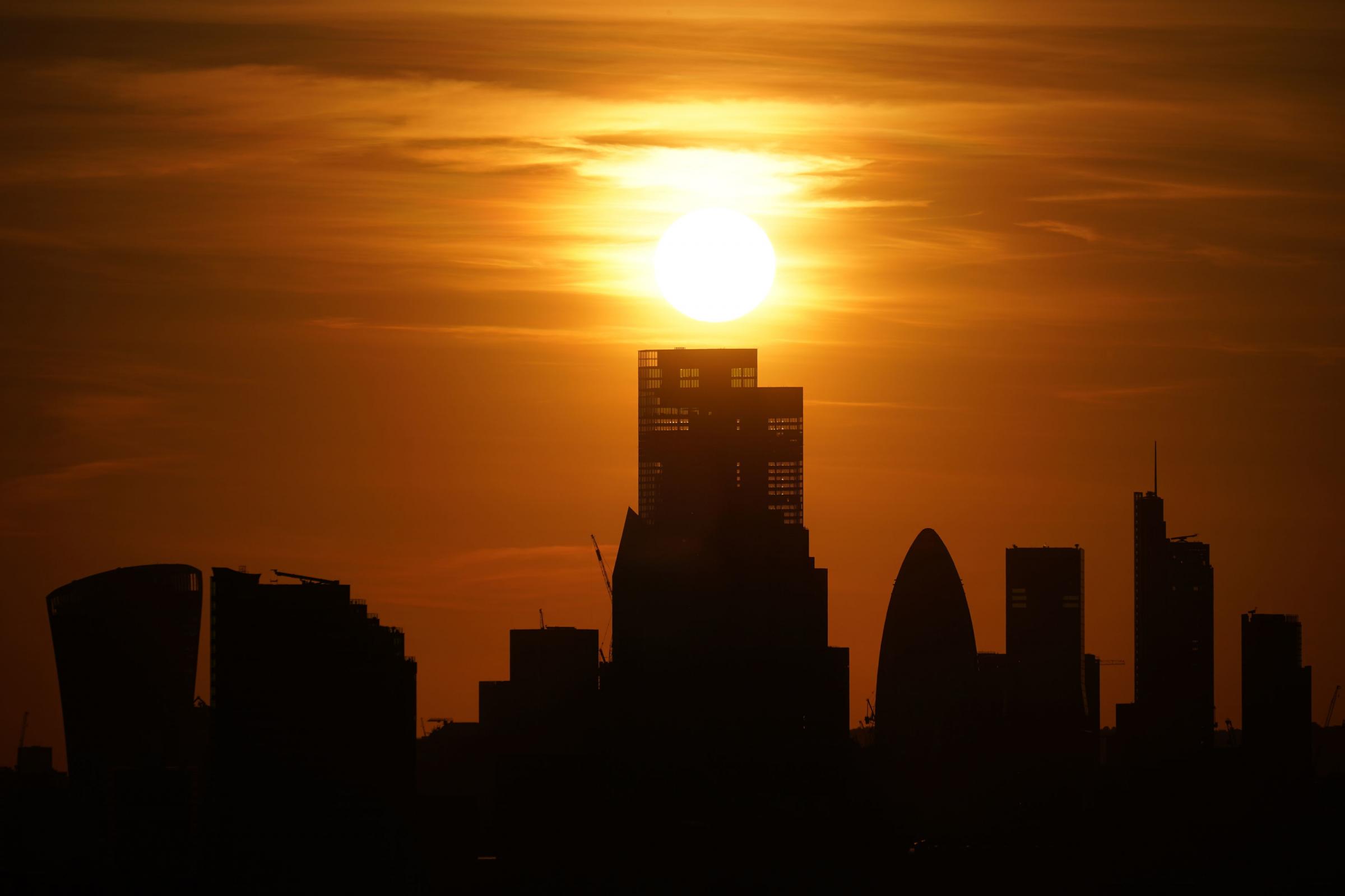 The sun sets over the city of London. Yui Mok/PA Wire 