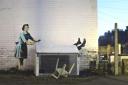 Artist Banksy has confirmed new street artwork on Valentine's Day that highlights domestic abuse.