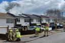 Roof of two-storey terraced house on fire in Biggin Hill