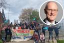 Tory schools minister Nick Gibb MP (inset) has backed plans to turn Lewisham's Prendergast schools into academies and criticised striking teachers