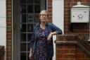 Joanne Munn poses for photos outside Lewis house in Clock house in south London, Britain 02 October 2023. Facundo Arrizabalaga/MyLondon.