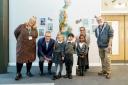 L-R Lime Wood Primary Headteacher Claire Ingrams with the art project sponsor representatives- Anderson CEO Andrew Jay and L&Q Group Director of Development and Sales Vicky Savage along with Artist Gary Drostle